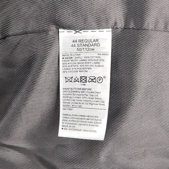 Banana Republic Slim Fit Gray Stripped Blazer 44R - Picture 16 of 16